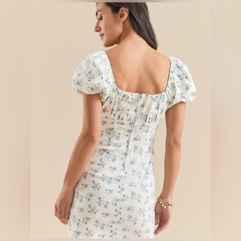 Altar’d State Giselle Floral Puff Sleeve Mini Dress | Size Large | NWOT - Picture 3 of 4